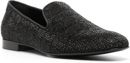 Versace Loafers verfraaid met kristallen Zwart