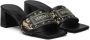 Versace 55 mm Theia Barocco raffia sandalen Zwart - Thumbnail 2