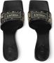 Versace 55 mm Theia Barocco raffia sandalen Zwart - Thumbnail 4