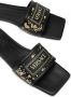 Versace Theia Barocco raffia slippers Zwart - Thumbnail 4