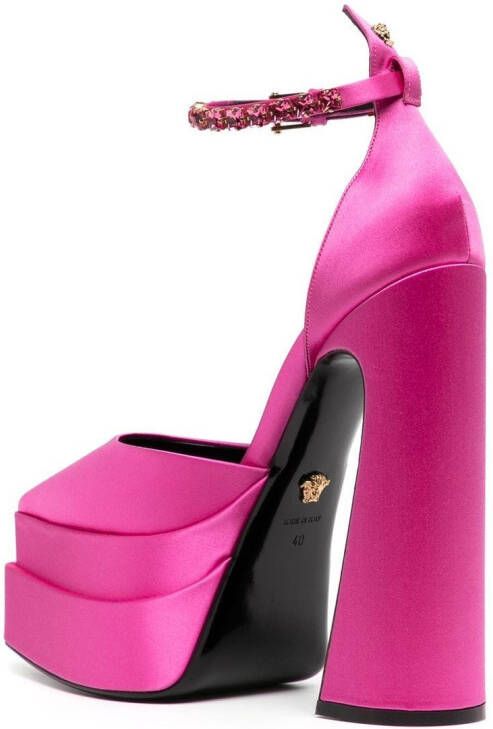 Versace Mary Jane sandalen met plateauzool Roze