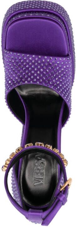 Versace Medusa Aeternitas sandalen met plateauzool Paars