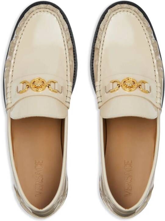 Versace Medusa '95 leren loafers Beige