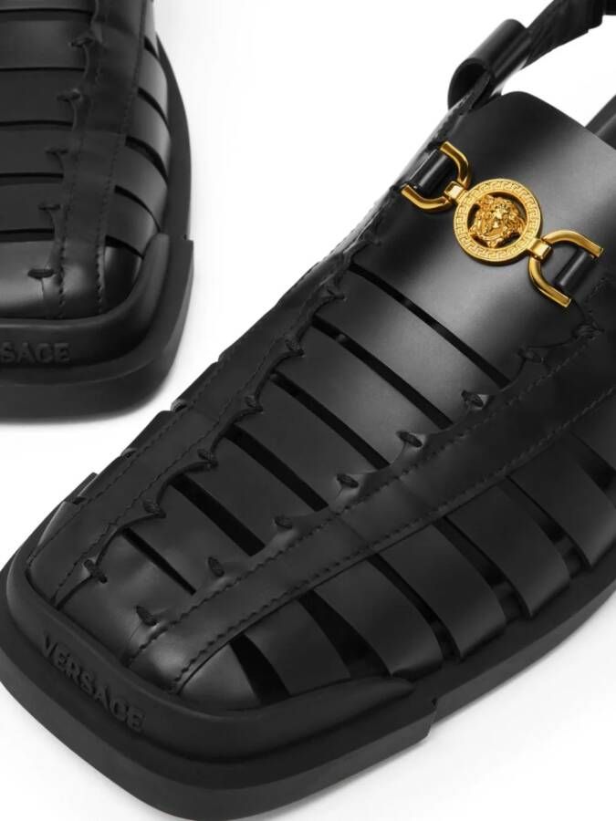 Versace Medusa '95 leren sandalen Zwart