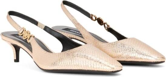 Versace Medusa '95 leren slingback pumps Goud