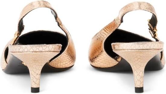 Versace Medusa '95 leren slingback pumps Goud