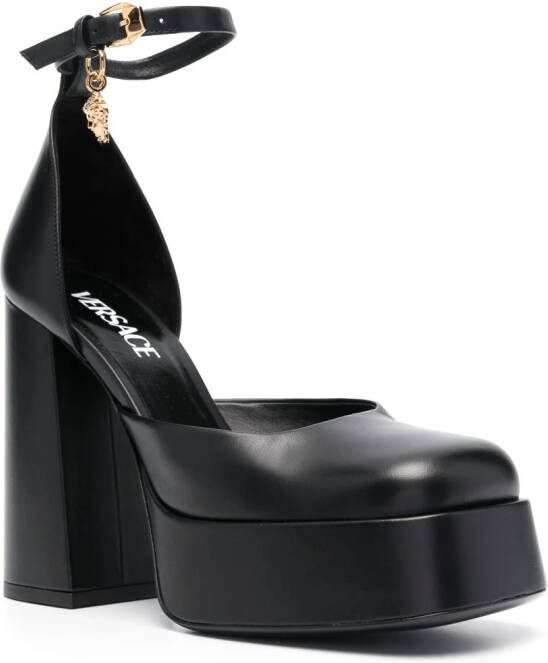 Versace Medusa Aevitas pumps met plateauzool Zwart