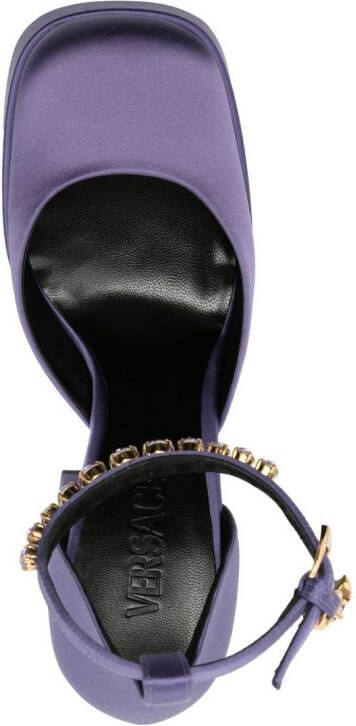 Versace Medusa Aevitas satijnen pumps Paars