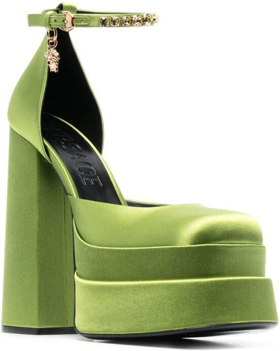 Versace Medusa Aevitas pumps met plateauzool Groen