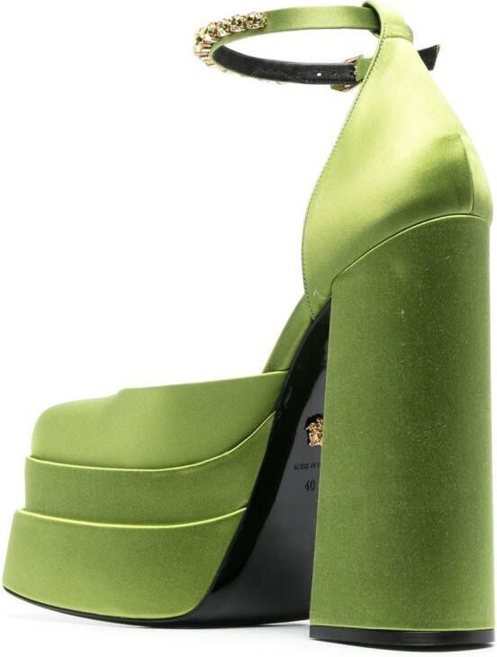 Versace Medusa Aevitas pumps met plateauzool Groen