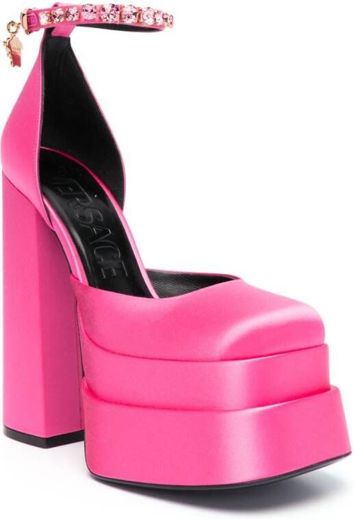 Versace Medusa Aevitas pumps met plateauzool Roze