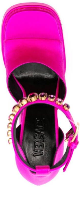 Versace Medusa Aeternitas sandalen met plateauzool Roze