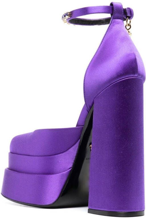 Versace Medusa Aevitas pumps met plateauzool Paars