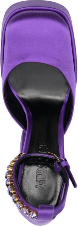 Versace Medusa Aevitas satijnen pumps Paars