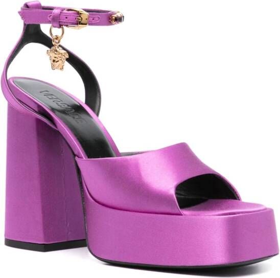 Versace Medusa Aevitas satijnen pumps Paars