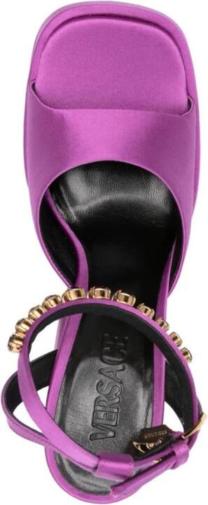 Versace Medusa Aevitas satijnen pumps Paars