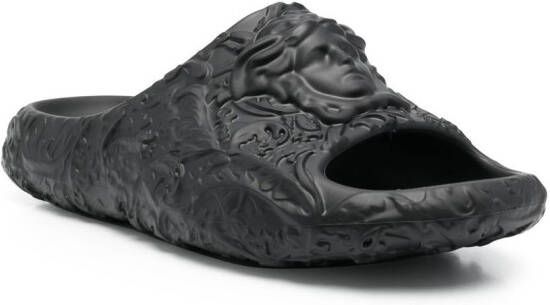 Versace Medusa Dimensions badslippers Zwart