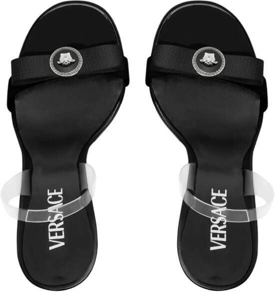 Versace Medusa Head sandalen met Medusa-plakkaat Zwart