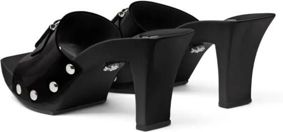 Versace 60 mm lakleren sandalen met Medusa-gesp Zwart
