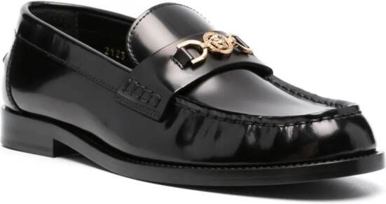 Versace Medusa 1995 leren loafers Zwart