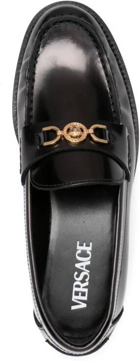 Versace Medusa 1995 leren loafers Zwart