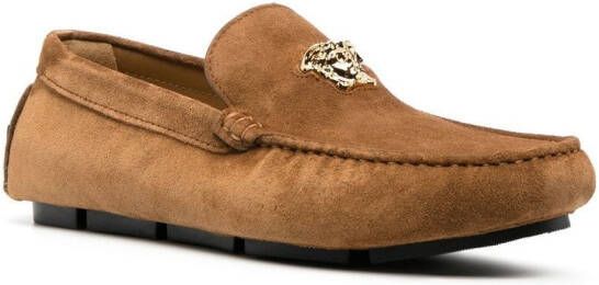 Versace La Medusa suède loafers Bruin