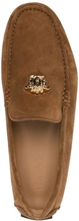 Versace La Medusa suède loafers Bruin