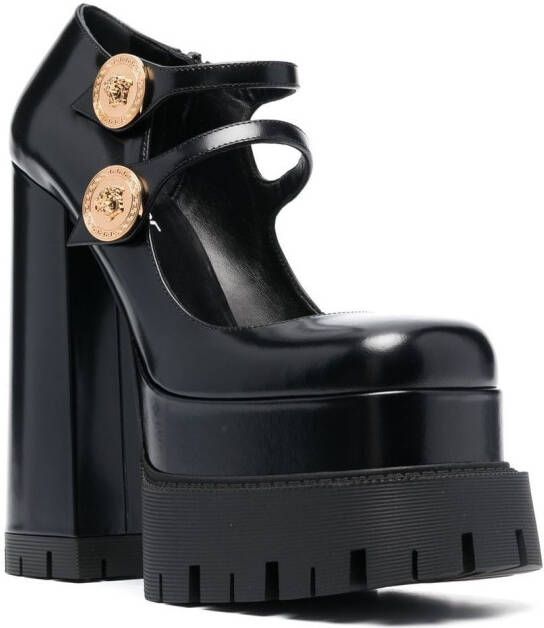 Versace Medusa pumps met plateauzool Zwart