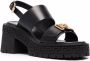 Versace Medusa sandalen met plakkaat Zwart - Thumbnail 2
