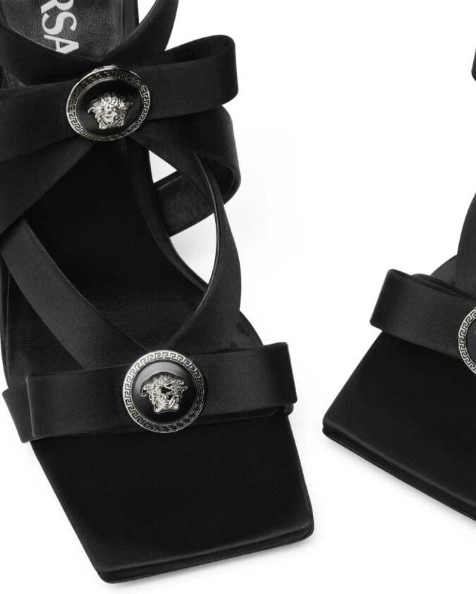 Versace Medusa sandalen met strikdetail Zwart