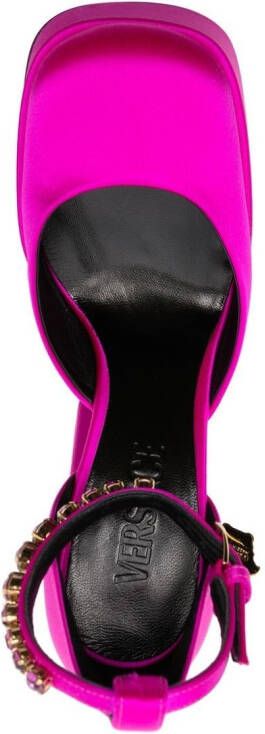 Versace Medusa satijnen pumps Roze