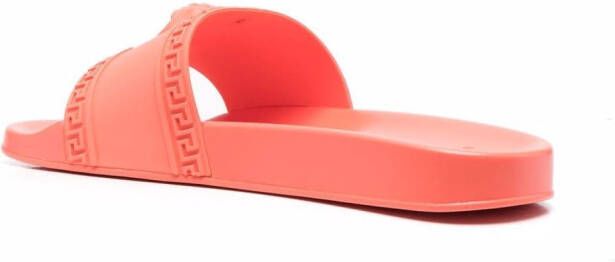 Versace Medusa slippers met print Oranje