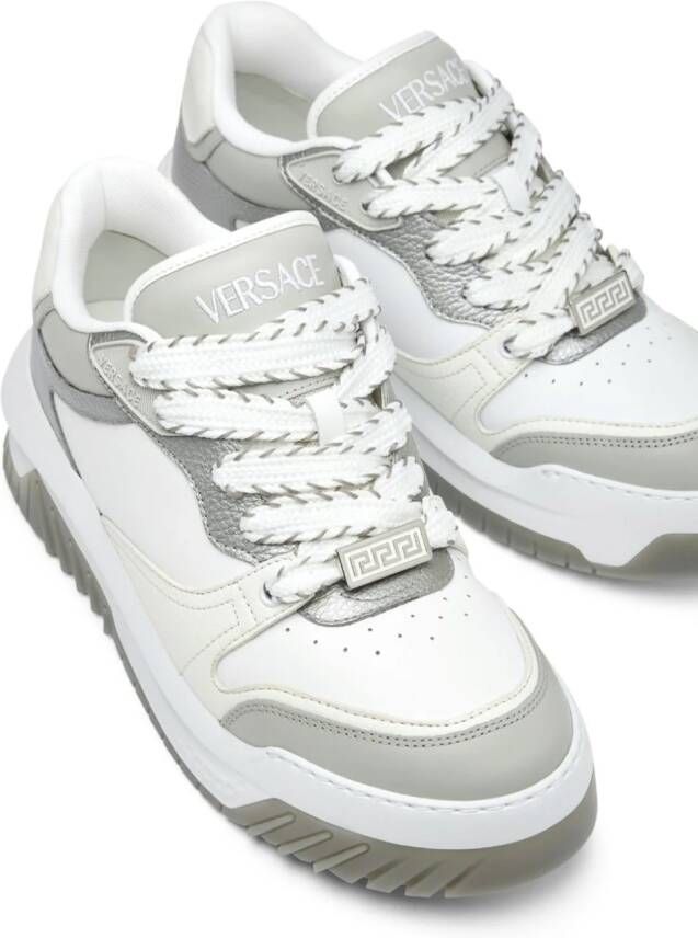 Versace Odissea leren sneakers Grijs