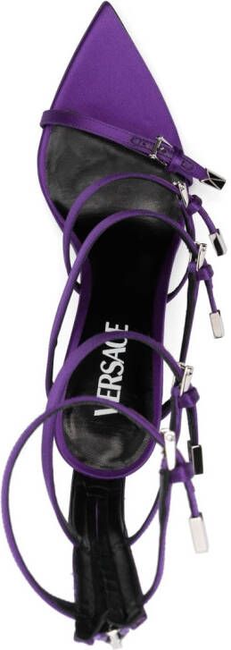 Versace Pin-Point leren sandalen Paars