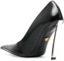 Versace Pin Point leren pumps Zwart - Thumbnail 3