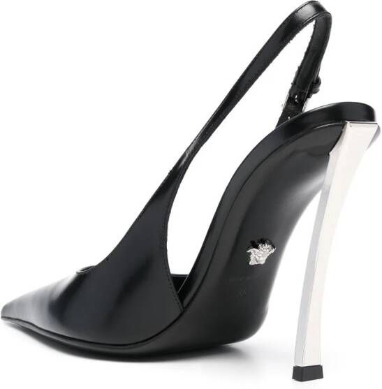 Versace Pin Point slingback pumps Zwart