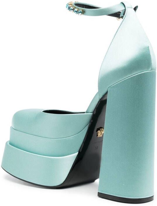 Versace Sandalen met blokhak Blauw