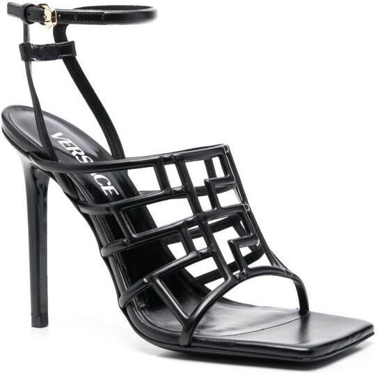 Versace Sandalen met uitgesneden detail Zwart