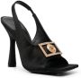 Versace Slingback sandalen met medusa plakkaat Zwart - Thumbnail 2