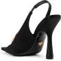 Versace Slingback sandalen met medusa plakkaat Zwart - Thumbnail 3