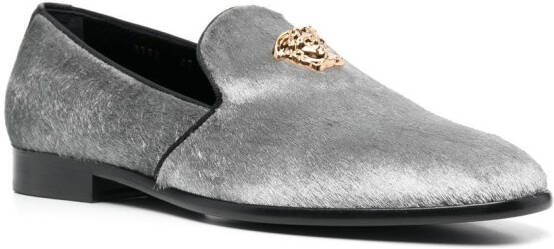 Versace Slippers met Medusa logo Grijs