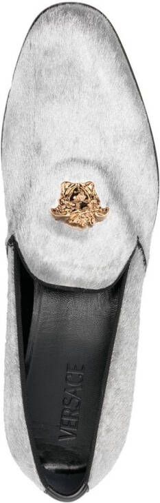 Versace Slippers met Medusa logo Grijs