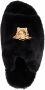 Versace Icon slippers van imitatiebont Zwart - Thumbnail 4