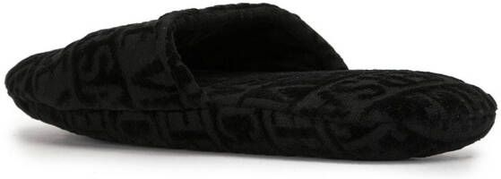Versace Slippers van badstof Zwart