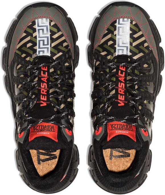 Versace Trigreca sneakers met vlakken Zwart