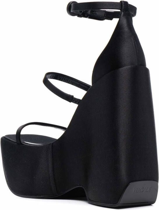 Versace Triplateau sandalen met bandjes Zwart