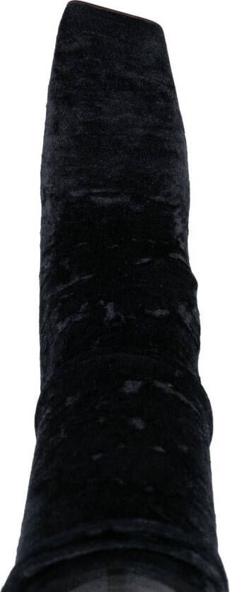 VETEMENTS Fluwelen soklaarzen Zwart