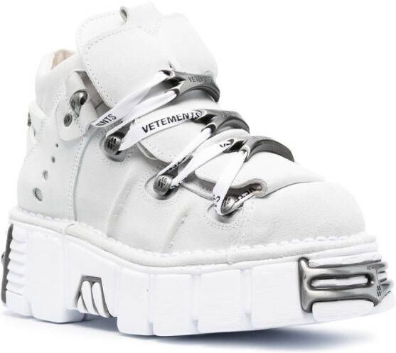 VETEMENTS New Rock sneakers met plateauzool Wit