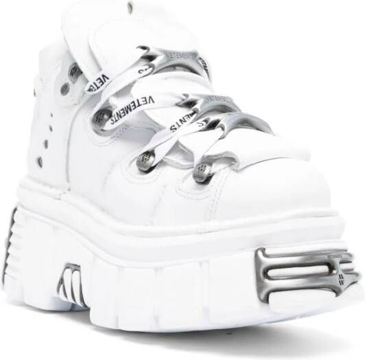 VETEMENTS x New Rock sneakers met plateauzool Wit