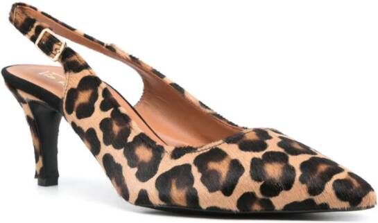 Via Roma 15 65 mm pumps met luipaardprint Bruin